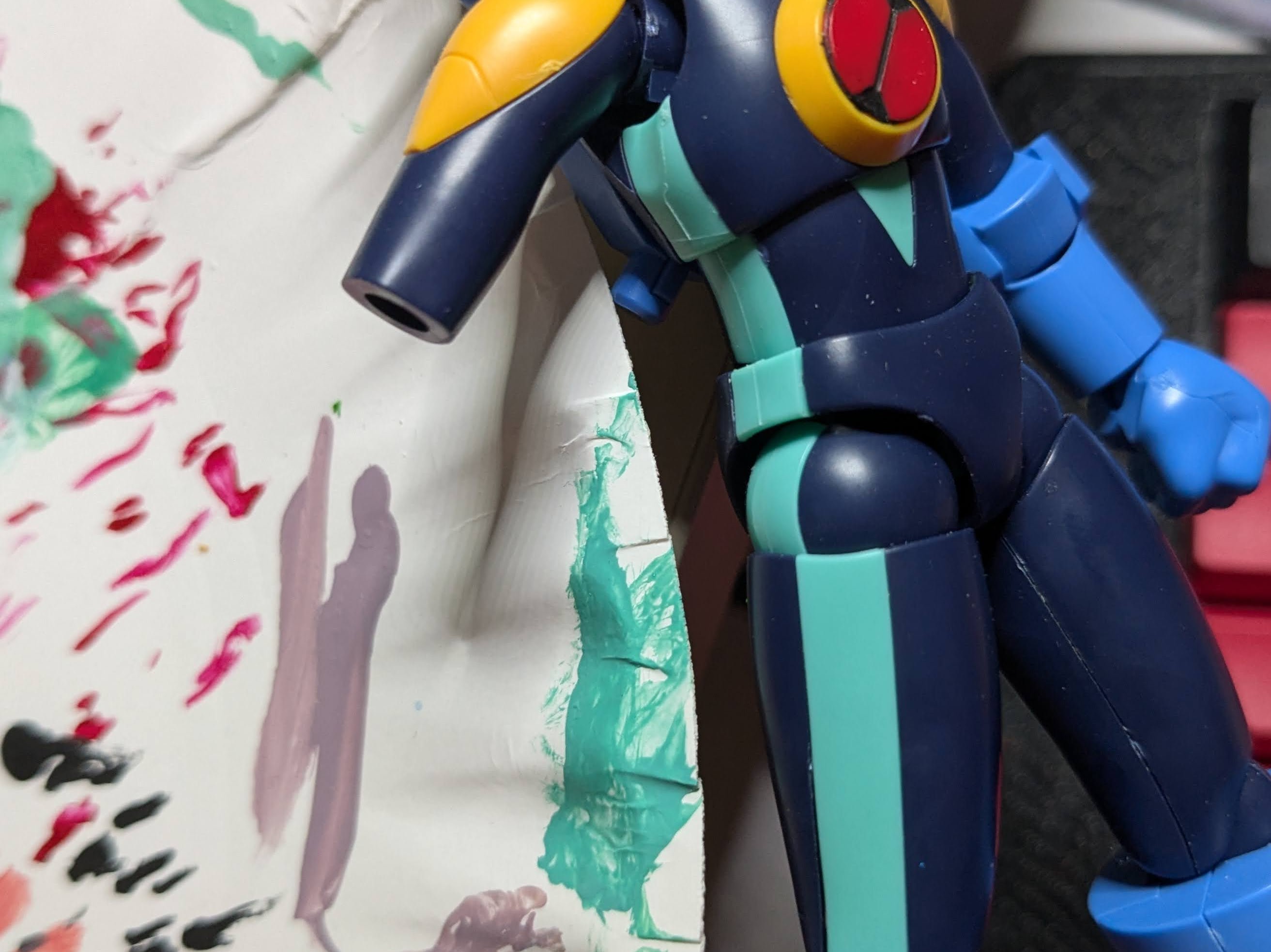 Megaman model kit with some color swatches