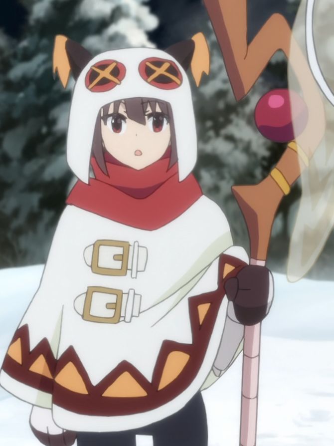 Megumin in her winter coat